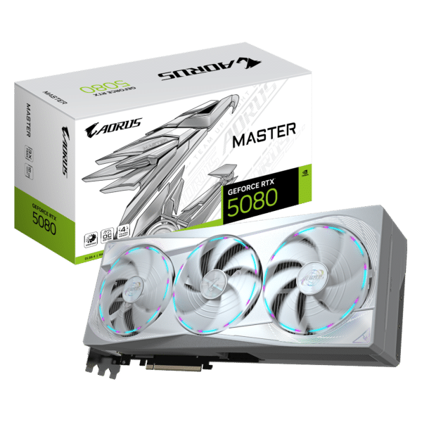 כרטיס מסך – Gigabyte Aorus GeForce RTX 5080 Master Ice 16GB – צבע לבן