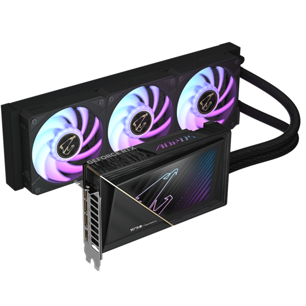 ⁦כרטיס מסך – Gigabyte Aorus GeForce RTX 5080 Xtreme Waterforce 16GB – צבע שחור⁩ – תמונה ⁦3⁩