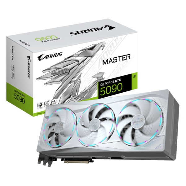כרטיס מסך – Gigabyte AORUS GeForce RTX 5090 Master Ice 32GB – צבע לבן