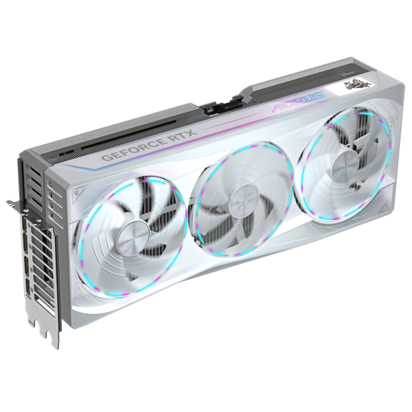 ⁦כרטיס מסך – Gigabyte AORUS GeForce RTX 5090 Master Ice 32GB – צבע לבן⁩ – תמונה ⁦3⁩