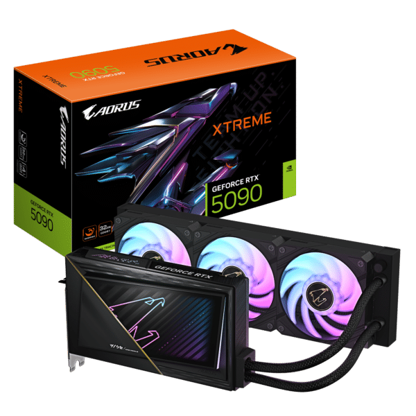 כרטיס מסך – Gigabyte AORUS GeForce RTX 5090 Xtreme Waterforce 32GB – צבע שחור