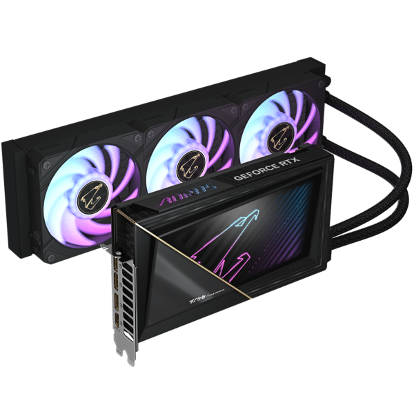⁦כרטיס מסך – Gigabyte AORUS GeForce RTX 5090 Xtreme Waterforce 32GB – צבע שחור⁩ – תמונה ⁦3⁩