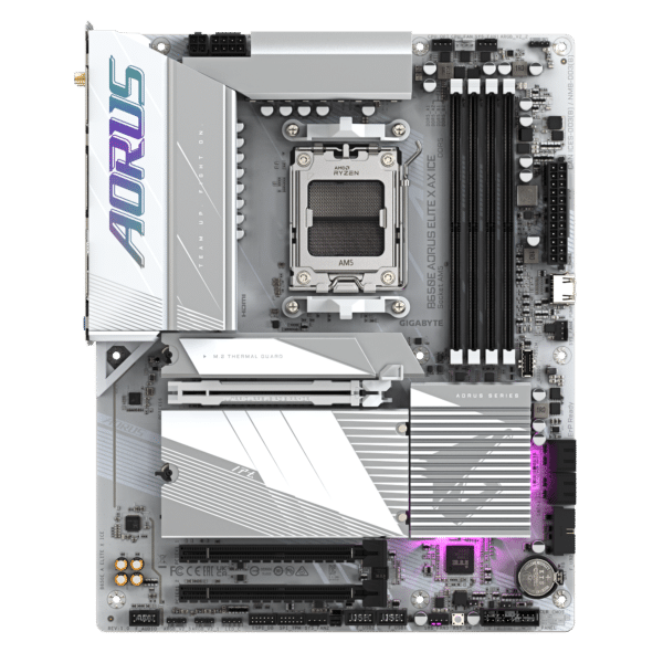 ⁦לוח אם – Gigabyte B650E A Elite X AX ICE ATX WIFI6E 2.5GbE Lan AM5 DDR5⁩ – תמונה ⁦3⁩