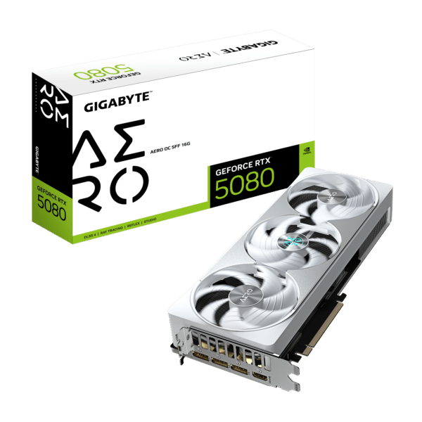 כרטיס מסך – Gigabyte GeForce RTX 5080 Aero OC SFF 16GB – צבע לבן