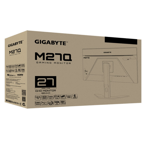 ⁦מסך גיימינג – Gigabyte M27Q-EK 27" QHD IPS 1ms 170Hz OC⁩ – תמונה ⁦9⁩