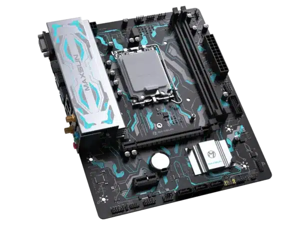 ⁦לוח אם – Maxsun B760M Gaming WiFi Gank Micro-ATX WIFI6E 2.5GbE Lan LGA1700 DDR5⁩ – תמונה ⁦4⁩