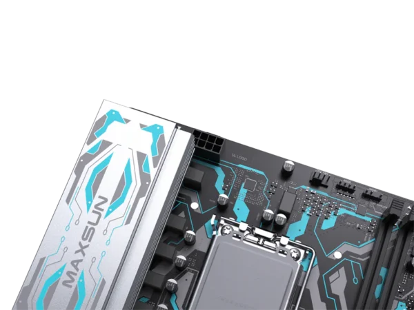 ⁦לוח אם – Maxsun B760M Gaming WiFi Gank Micro-ATX WIFI6E 2.5GbE Lan LGA1700 DDR5⁩ – תמונה ⁦3⁩