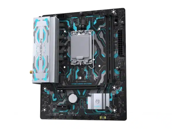⁦לוח אם – Maxsun B760M Gaming WiFi Gank Micro-ATX WIFI6E 2.5GbE Lan LGA1700 DDR5⁩ – תמונה ⁦2⁩