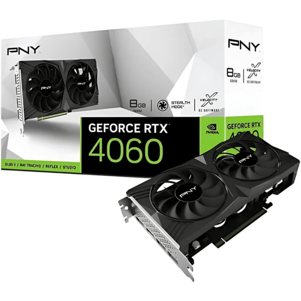 כרטיס מסך – PNY GeForce RTX 4060 Verto Dual Fan 8GB - צבע שחור