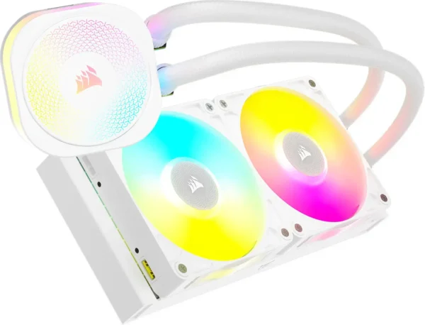 ⁦קירור נוזלי למעבד – Corsair iCUE LINK Titan RX RGB 240mm – צבע לבן⁩ – תמונה ⁦2⁩