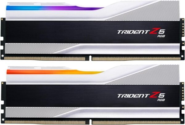 ⁦זכרון לנייח – G.Skill Trident Z5 RGB DDR5 32GB 2x16GB 6000MHz CL36 – צבע כסוף⁩ – תמונה ⁦3⁩