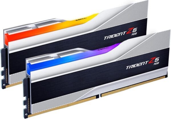 ⁦זכרון לנייח – G.Skill Trident Z5 RGB DDR5 32GB 2x16GB 6000MHz CL36 – צבע כסוף⁩ – תמונה ⁦2⁩