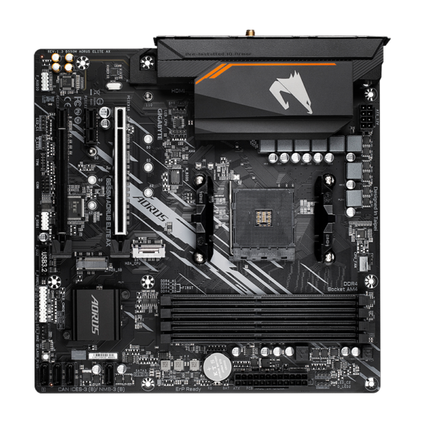 ⁦לוח אם - Gigabyte B550M Aorus Elite AX Micro-ATX AM4 DDR4⁩ – תמונה ⁦4⁩