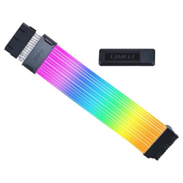 כבל מאריך מואר ללוח אם Lian-Li Strimer Wireless 24P with Controller ARGB - 24Pin