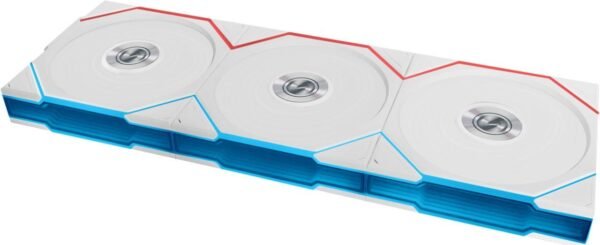 ⁦3 מאווררים למארז – Lian-Li TL120 UNI Wireless LED 120mm 3xFans – צבע לבן⁩ – תמונה ⁦3⁩