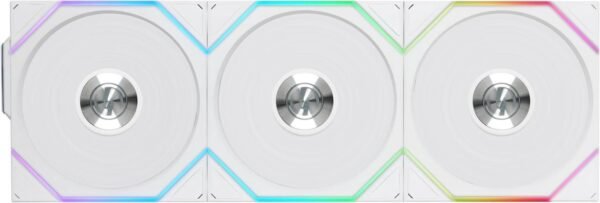 ⁦3 מאווררים למארז – Lian-Li TL120 UNI Wireless LED 120mm 3xFans – צבע לבן⁩ – תמונה ⁦2⁩