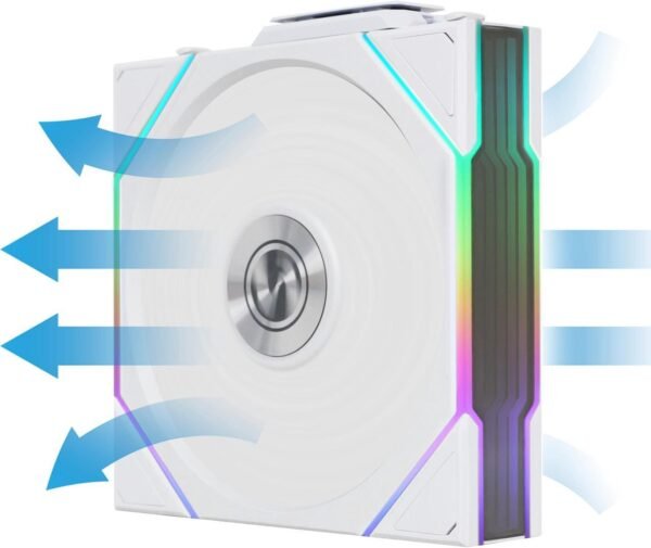 ⁦מאוורר למארז – Lian-Li TL120 UNI Wireless LED 120mm Reverse – צבע לבן⁩ – תמונה ⁦6⁩