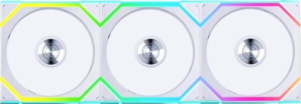 ⁦3 מאווררים למארז – Lian-Li UNI SL Wireless 120mm 3xFans – צבע לבן⁩ – תמונה ⁦2⁩