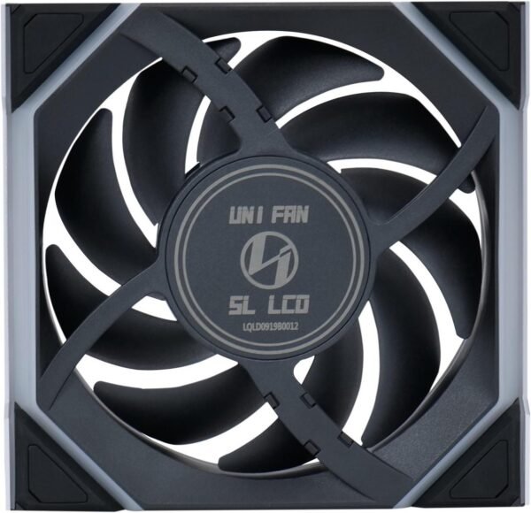 ⁦מאוורר למארז – Lian-Li UNI SL Wireless LCD 120mm Reverse – צבע שחור⁩ – תמונה ⁦4⁩