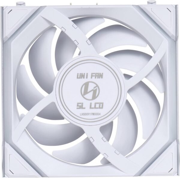 ⁦מאוורר למארז – Lian-Li UNI SL Wireless LCD 120mm Reverse – צבע לבן⁩ – תמונה ⁦4⁩