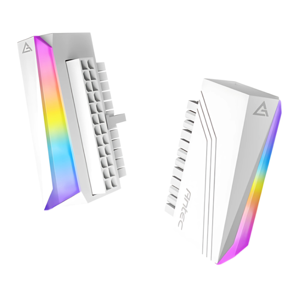 ⁦מתאם 90 מעלות לAntec ARGB White Adapter 24pin - צבע לבן⁩ – תמונה ⁦3⁩