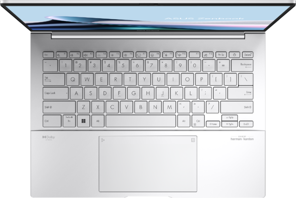⁦מחשב נייד - ללא מערכת הפעלה - Asus UX3405MA  14 3K OLED Ultra 9 285H 16GB 1TB NVME - צבע כסוף⁩ – תמונה ⁦2⁩