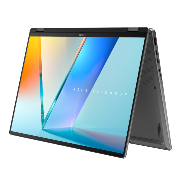 ⁦מחשב נייד - ללא מערכת הפעלה - Asus VivoBook 16 Flip Ultra5 226V 16GB 512NVME Oled Touch - צבע אפור כהה⁩ – תמונה ⁦5⁩