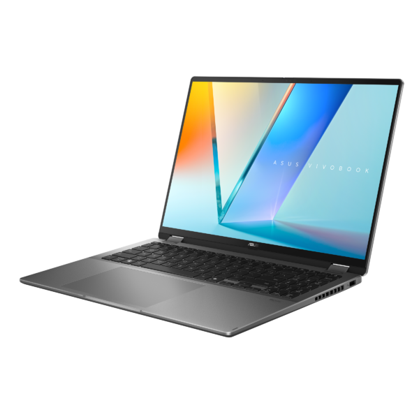 ⁦מחשב נייד - ללא מערכת הפעלה - Asus VivoBook 16 Flip Ultra5 226V 16GB 512NVME Oled Touch - צבע אפור כהה⁩ – תמונה ⁦3⁩