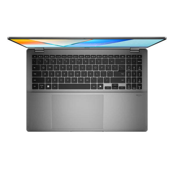 ⁦מחשב נייד - ללא מערכת הפעלה - Asus VivoBook 16 Flip Ultra5 226V 16GB 512NVME Oled Touch - צבע אפור כהה⁩ – תמונה ⁦2⁩