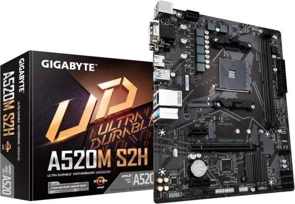 לוח אם – Gigabyte A520 S2H rev1.2 Micro-ATX AM4 DDR4