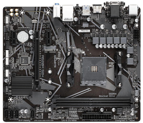 ⁦לוח אם – Gigabyte A520 S2H rev1.2 Micro-ATX AM4 DDR4⁩ – תמונה ⁦2⁩