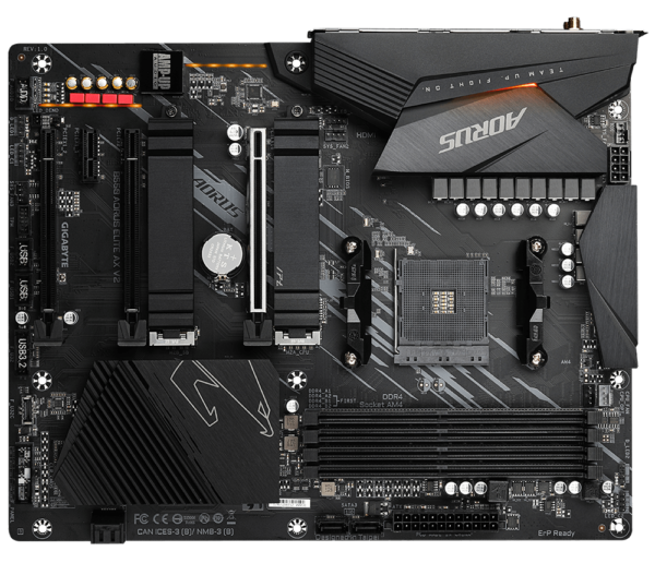 ⁦לוח אם – Gigabyte B550 Aorus Elite AX V2 ATX WIFI6 2.5GbE Lan AM4 DDR4⁩ – תמונה ⁦2⁩