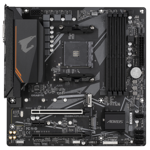 ⁦לוח אם – Gigabyte B550M Aorus Elite rev1.3 Micro-ATX AM4 DDR4⁩ – תמונה ⁦2⁩