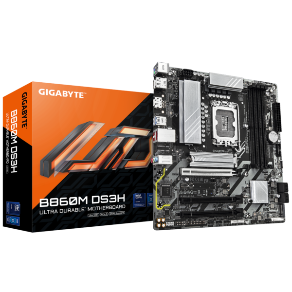 לוח אם – Gigabyte B860M DS3H Micro-ATX 2.5GbE Lan LGA1851 DDR5