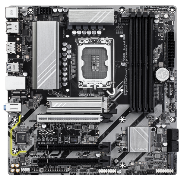 ⁦לוח אם – Gigabyte B860M DS3H Micro-ATX 2.5GbE Lan LGA1851 DDR5⁩ – תמונה ⁦2⁩