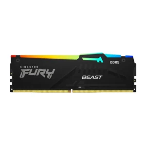 זכרון לנייח - KINGSTON FURY BEAST RGB 16GB DDR5 6000MHZ CL30 EXPO XMP - צבע שחור