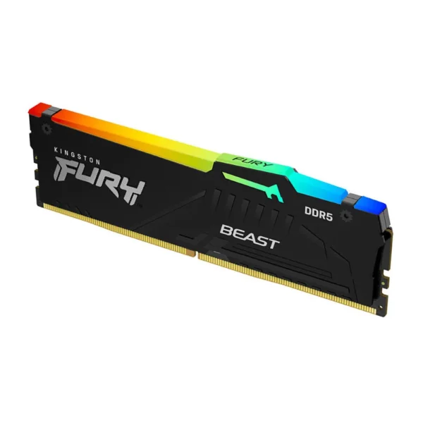 ⁦זכרון לנייח - Kingston Fury Beast RGB 32GB 5600MHZ CL36 EXPO/XMP - צבע שחור⁩ – תמונה ⁦3⁩