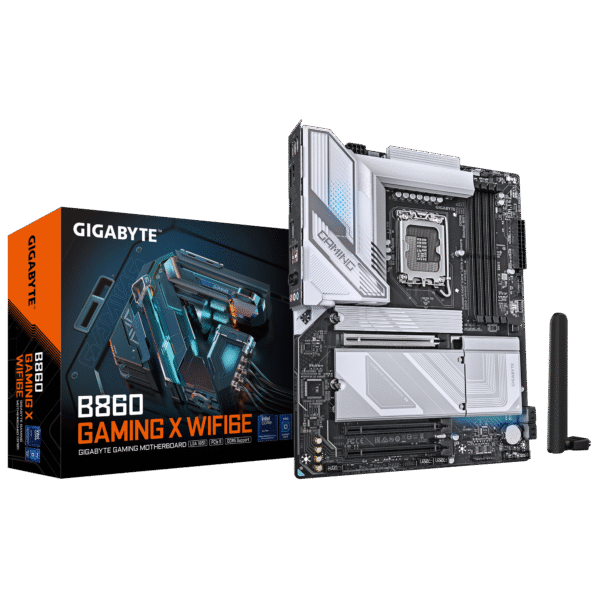 לוח אם – Gigabyte B860 Gaming X ATX WIFI6E 2.5GbE Lan LGA1851 DDR5 – צבע לבן