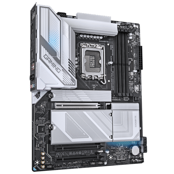 ⁦לוח אם – Gigabyte B860 Gaming X ATX WIFI6E 2.5GbE Lan LGA1851 DDR5 – צבע לבן⁩ – תמונה ⁦3⁩