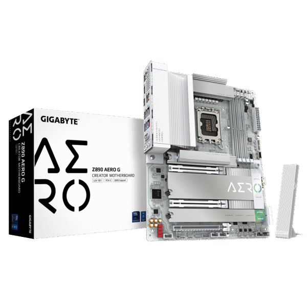 לוח אם – Gigabyte Z890 AERO G ATX WIFI7 2.5GbE Lan LGA1851 DDR5 - צבע לבן