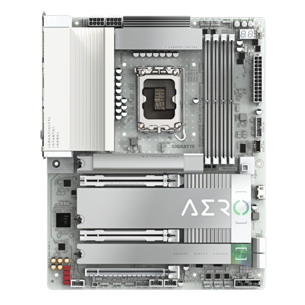 ⁦לוח אם – Gigabyte Z890 AERO G ATX WIFI7 2.5GbE Lan LGA1851 DDR5 - צבע לבן⁩ – תמונה ⁦2⁩