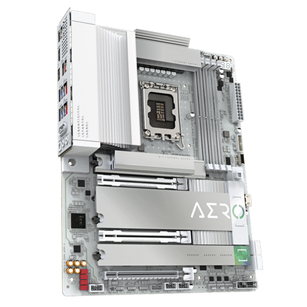 ⁦לוח אם – Gigabyte Z890 AERO G ATX WIFI7 2.5GbE Lan LGA1851 DDR5 - צבע לבן⁩ – תמונה ⁦3⁩