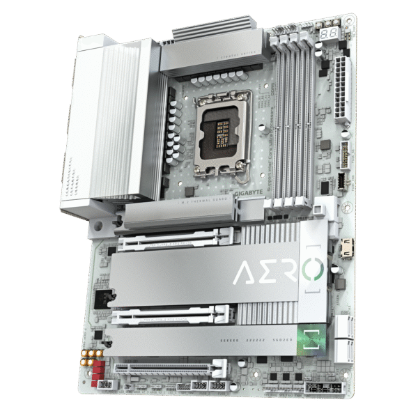 ⁦לוח אם – Gigabyte Z890 AERO G ATX WIFI7 2.5GbE Lan LGA1851 DDR5 - צבע לבן⁩ – תמונה ⁦4⁩