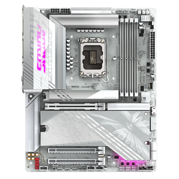 ⁦לוח אם – Gigabyte Z890 Aorus Elite X ICE ATX WIFI7 2.5GbE Lan LGA1851 DDR5 – צבע לבן⁩ – תמונה ⁦2⁩
