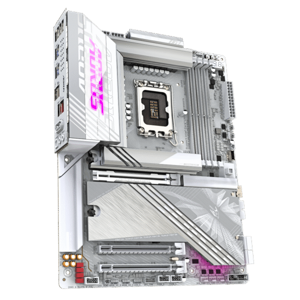 ⁦לוח אם – Gigabyte Z890 Aorus Elite X ICE ATX WIFI7 2.5GbE Lan LGA1851 DDR5 – צבע לבן⁩ – תמונה ⁦3⁩