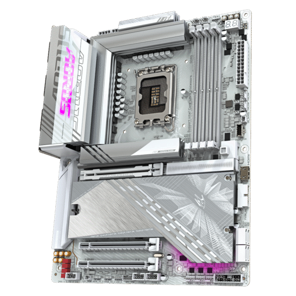 ⁦לוח אם – Gigabyte Z890 Aorus Elite X ICE ATX WIFI7 2.5GbE Lan LGA1851 DDR5 – צבע לבן⁩ – תמונה ⁦4⁩