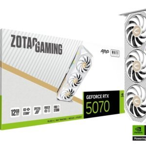 כרטיס מסך – Zotac Gaming GeForce RTX 5070 AMP White Edition 12GB – צבע לבן