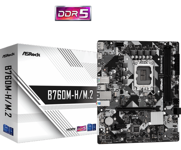 ASRock B760M-HM.2 Micro-ATX LGA1700 DDR5