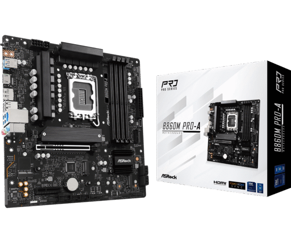 ASRock B860M Pro-A Micro-ATX 2.5GbE Lan LGA1851 DDR5