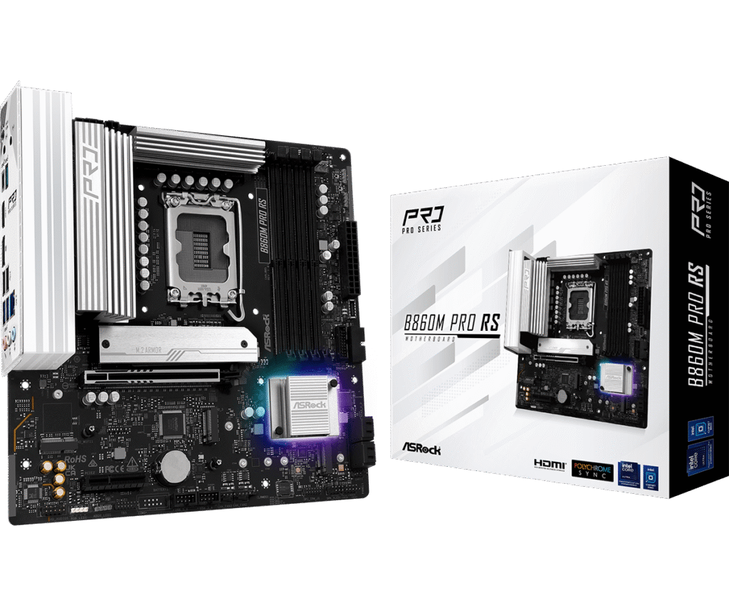 ASRock B860M Pro RS Micro-ATX 2.5GbE Lan LGA1851 DDR5